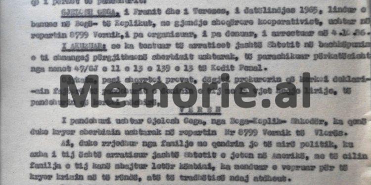 Prokurori i Shkodrës: “I pandehuri Gjelosh Gega, do arratisej jashtë atdheut, ku ka miliona të papunë që s’kanë ç’të hanë, por ne, kufirin e kemi gardh dhe plumbin ballit…”/ Gjyqi në nëntor ‘86