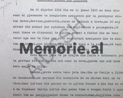 “Panajot Plaku dhe çdo armik që ne e kemi dënuar, s’do të guxonin të bisedonin as me mua dhe as me Maqon, kur dihej besnikëria ime para Partisë…”/ Zbulohet letra e Liri Belishovës, në ’82-in