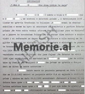 “Unë kam firmosur në hetuesi, të gjitha ato që më ka kërkuar Koço Josifi, nën efektin e torturave që na ka bërë mua dhe gruas time polake, Barbara Gluc…”/ Dosja e Sigurimit e vitit 1982