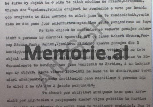 “Arrestuam Muhamet Osekun, se u shpreh: ‘mbasi të vritet udhëheqësi kryesor, me dy tre ushtarë, duhet pushtuar Radio-Tirana dhe të njoftojmë botën se…”/ Relacioni i Drejtorit të Sigurimit, për RTSH-në, gusht ‘81