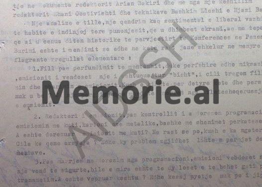 “Ditën e përvjetorit të Konferencës së Pezës, në Televizion ndodhi një ‘skandal i madh politik’, kurse regjizorja Vera Grabocka, ka humbur një bobinë me…”/ Relacioni i agjentit “Kalaja”, shtator ‘84
