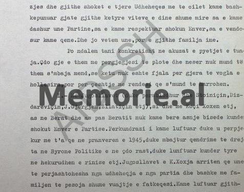 “Panajot Plaku dhe çdo armik që ne e kemi dënuar, s’do të guxonin të bisedonin as me mua dhe as me Maqon, kur dihej besnikëria ime para Partisë…”/ Zbulohet letra e Liri Belishovës, në ’82-in