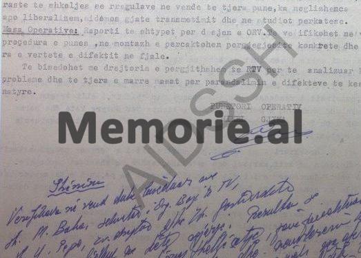 “Ditën e përvjetorit të Konferencës së Pezës, në Televizion ndodhi një ‘skandal i madh politik’, kurse regjizorja Vera Grabocka, ka humbur një bobinë me…”/ Relacioni i agjentit “Kalaja”, shtator ‘84