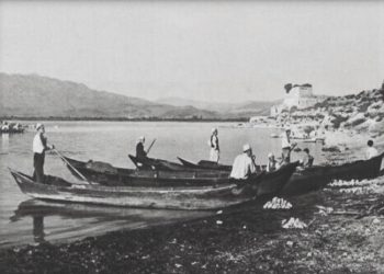 View from the lake of Shkodra in the 1920s