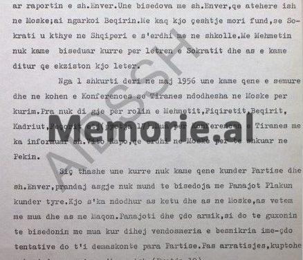“Panajot Plaku dhe çdo armik që ne e kemi dënuar, s’do të guxonin të bisedonin as me mua dhe as me Maqon, kur dihej besnikëria ime para Partisë…”/ Zbulohet letra e Liri Belishovës, në ’82-in