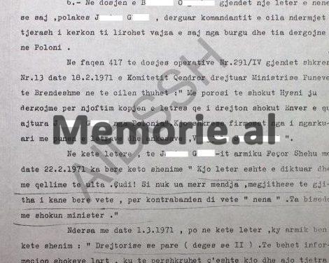 “Unë kam firmosur në hetuesi, të gjitha ato që më ka kërkuar Koço Josifi, nën efektin e torturave që na ka bërë mua dhe gruas time polake, Barbara Gluc…”/ Dosja e Sigurimit e vitit 1982
