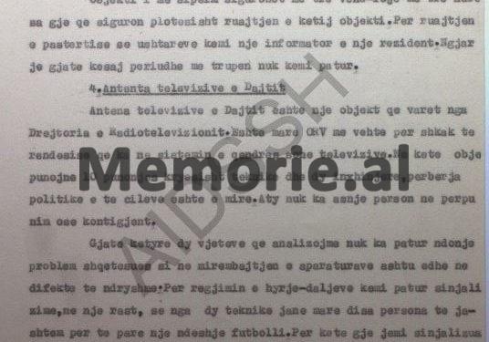 “Ja sa agjentë dhe informatorë kemi në Radio e Televizion dhe redaksitë ku i kemi shpërndarë, me qëllim që të zbulojmë….”/ Relacioni i Drejtorit të Sigurimit për RTSH-në, gusht ‘81