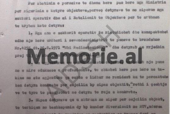 “Ja sa agjentë dhe informatorë kemi në Radio e Televizion dhe redaksitë ku i kemi shpërndarë, me qëllim që të zbulojmë….”/ Relacioni i Drejtorit të Sigurimit për RTSH-në, gusht ‘81