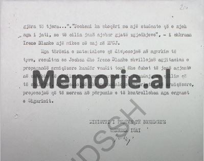 “Gruaja gjermane, Irene Blank, përkthyese në Radio-Tirana, s’vjen kurrë në Galerinë e Arteve me burrin e saj, por me një gjerman tjetër dhe…”/ Relacioni sekret i Hekuran Isait, për Komitetin Qendror