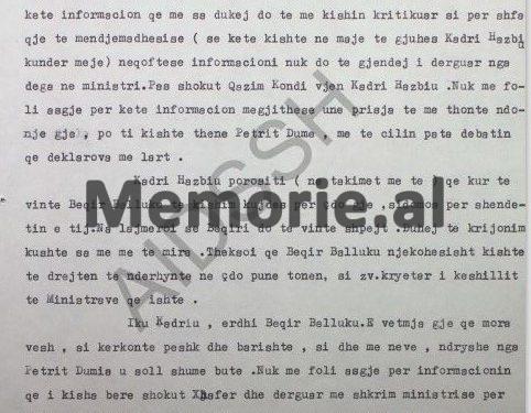 “Feçor Shehu nxori jashtë N., e cila takoi të dashurin e saj në Patra dhe ajo kishte shoqe të ngushtë K.P., mike e Feçorit, mjeke te lagja…”/ Letra e Mark Dodanit, për Hekuran Isain, në ’82-in
