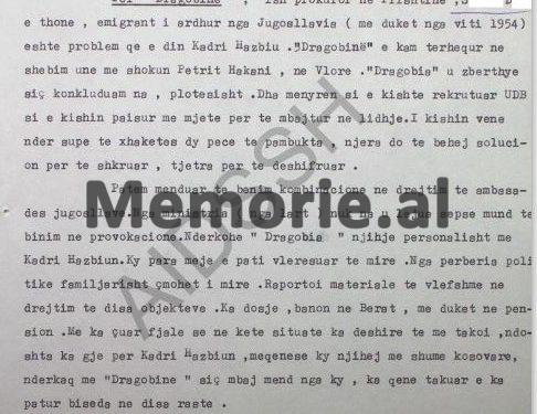 “Feçor Shehu nxori jashtë N., e cila takoi të dashurin e saj në Patra dhe ajo kishte shoqe të ngushtë K.P., mike e Feçorit, mjeke te lagja…”/ Letra e Mark Dodanit, për Hekuran Isain, në ’82-in