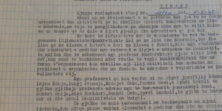 “Dita e Flamurit, 28 Nandueri, nuk po festohet, kurse 29 Nandori, që asht dita e okupimit të Shqipnis prej bishës…”/ Traktet e liceistëve të Shkodrës në 1948, që tronditën regjimin e Enver Hoxhës