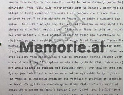 “Rexhep Kolli, më ngarkoi të vrisja Myslym Ketën, pasi tregoi urdhrin të firmosur nga Beqir Balluku dhe Kadri Hazbiu, sepse Lymi…”/ Letra e Mark Dodanit për Hekuran Isain, në ’82-in