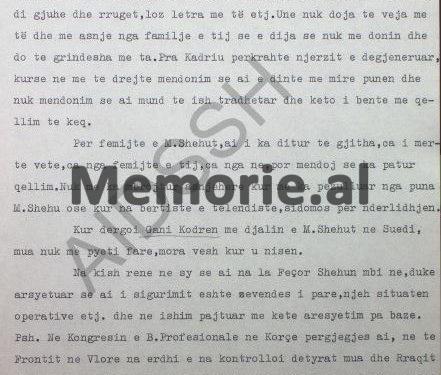 “Një prift në Shkodër në ’68-ën, na tha se Beqir Balluku e Hito Çako janë armiq dhe kur unë shkova e bisedova me Kadrinë, ai…”/ Zbulohet letra e gjeneralit Xhule Çiraku, në shtator ‘83