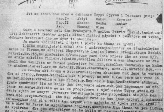 “Në dhjetor ‘44, shpie një tortë në misionin amerikan dhe për këtë, i jepet si kundra-dhuratë, një peshqesh 1.000 franga …”/ Akt-akuza që çoi në plumb, poliglotin Dino Shani