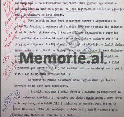 “Puna për uzinën ushtarake të Mjeksit është sabotuar dhe përgjegjës janë Mendu Backa e Nuro Brati, kurse specialistët suedezë…”/ Letra për ministrin Kadri Hazbiu, në ’82-in