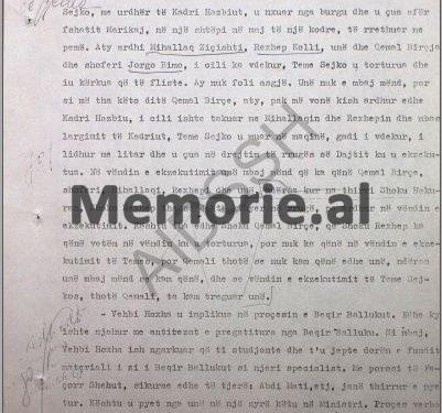 “Ahmet Jegeni vdiq në hetuesi, pa u dënuar, kurse me urdhër të Kadri Hazbiut e Feçorit, edhe mbas dënimit, Kiço Ngjela e Rrahman Përllaku, mbaheshin…”/ Letra e ish-gjeneral Nevzat Haznedarit, në ’82-in