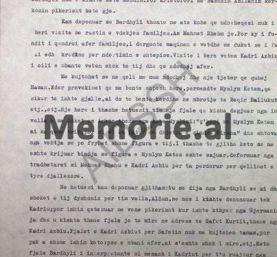 “Hetues Reshati, më kërkoj të pranoja atë që thoshte Sabri Pilkati, se Myslym Keta dhe ne, ishim për likujdimin fizik të Enver Hoxhës…”/ Letra e mikut të ngushtë të “Heroit të Popullit”