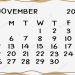 Historical Calendar 01 November