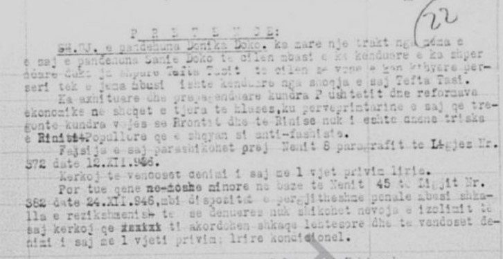 “Trakti fliste kundër vendimit të gjyqit, ku ishte dënuar vëllai im, me shokë të tjerë, të cilët kishin sharë Partinë Komuniste dhe…”/ Dëshmitë e 15 vjeçares, para hetuesit Maqo Pecani, në ’47-ën
