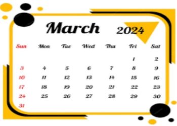 Historical Calendar March 01