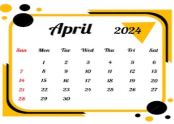 Historical Calendar April 01
