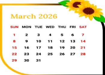 Kalendari 1 Mars 2026
