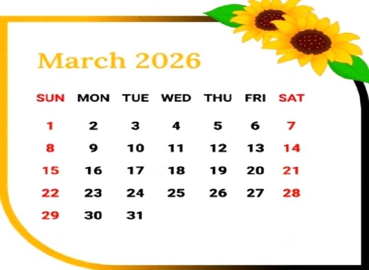 Kalendari 1 Mars 2026