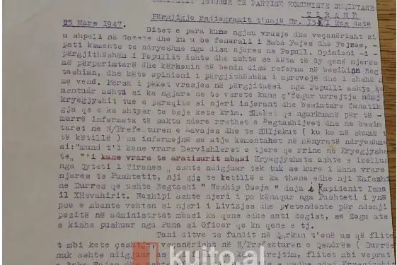 “Flitet se Baba Fajën e Baba Fejzon, i ka vra Qeveria, kurse në Skrapar, thonë se ata donin të martoheshin dhe i vrau Baba Bektashi, se s’duroi mëkatet..”/ Raportet sekrete për Komitetin Qendror, në ’47-ën