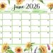 Calendar June 01, 2026
