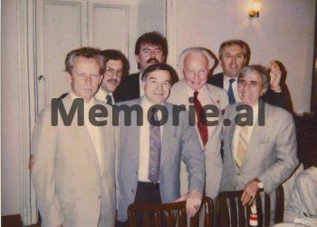 “Anti-communist Albanians gathered at the UN headquarters, to protest against President Ramiz Alia, clashed with their compatriots, who came there…”/ New York Times article, September 1990