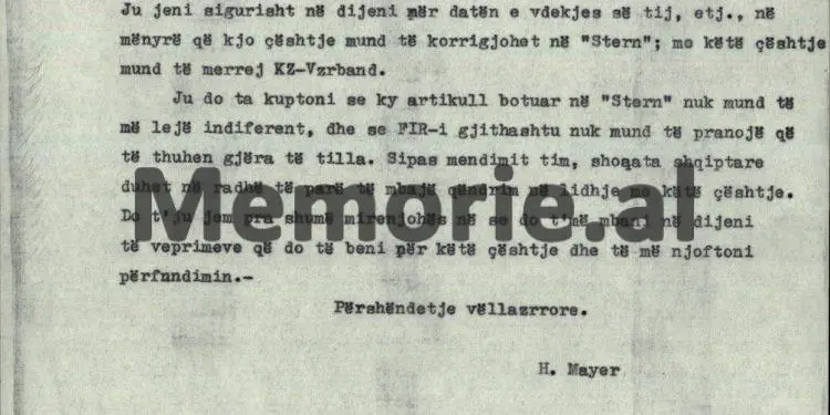 “Gazeta revizioniste ‘Veçerniki’, është zëdhënëse e fashistes ‘Stern’, të RFGJ-së, e cila ka shkruar; ‘Konjaku e tradhtoi Mylerin’ dhe ‘A rron Myleri në Shqipëri…”?! / Zbulohen dokumentet sekrete të vitit 1964