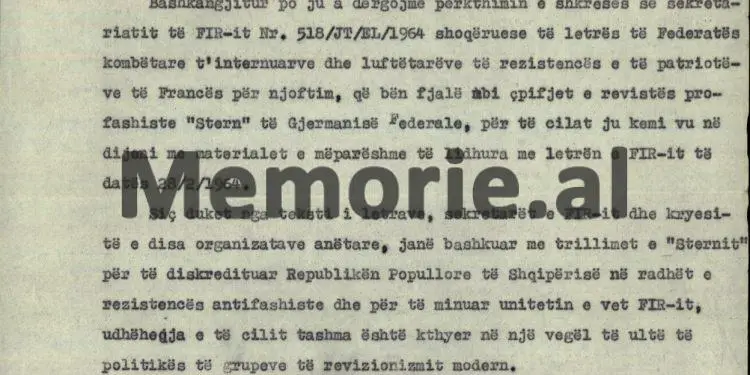 “Gazeta revizioniste ‘Veçerniki’, është zëdhënëse e fashistes ‘Stern’, të RFGJ-së, e cila ka shkruar; ‘Konjaku e tradhtoi Mylerin’ dhe ‘A rron Myleri në Shqipëri…”?! / Zbulohen dokumentet sekrete të vitit 1964