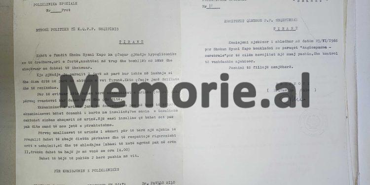 “Kohët e fundit shoku Hysni, ka shfaqur gjendje me të dridhura, uri e fortë, nxehtësi në trup, boshllëk në kokë dhe…”/ Zbulohet dosja mjekësore e tepër sekrete e Hysni Kapos, me shënimin e Enver Hoxhës