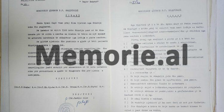 “Kohët e fundit shoku Hysni, ka shfaqur gjendje me të dridhura, uri e fortë, nxehtësi në trup, boshllëk në kokë dhe…”/ Zbulohet dosja mjekësore e tepër sekrete e Hysni Kapos, me shënimin e Enver Hoxhës
