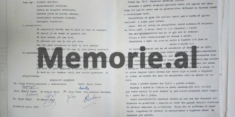 “Kohët e fundit shoku Hysni, ka shfaqur gjendje me të dridhura, uri e fortë, nxehtësi në trup, boshllëk në kokë dhe…”/ Zbulohet dosja mjekësore e tepër sekrete e Hysni Kapos, me shënimin e Enver Hoxhës