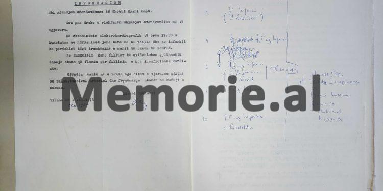 “Shoku Hysni bëri dy ndërhyrje në Paris, në vitet 1968-’69, por në 1974, kur shkoi përsëri për kontroll, s’pranoi të operohej, pasi…”/ Raport-informacionet “tepër sekrete” të drejtorit të klinikës speciale, Dr. Pavllo Milo