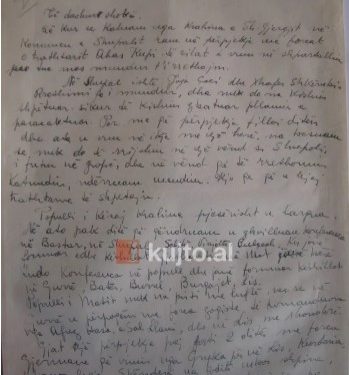 “Një devijim i vijës së Partis, ësht bërë në Brigadën t’onë, në katundin Sinë, ku u dogjën pa asnjë arsye shtëpit e katundit, vetëm për hakmarrje…”/ Raporti i zv/komisarit, Manush Myftiu, gusht 1944