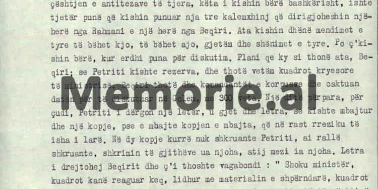 “Shoku Haxhi, hetuesit t’i përgëzojmë, që ua provuam me dokumenta tradhtinë dhe ne si Presidium, me sëpatë t’i presim, pasi…”/ Zbulohen dokumentet sekret për pushkatimin e Beqir Ballukut, 5 nëntor ‘75