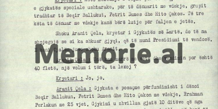“Beqir Balluku donte lidhjet me Bashkimin Sovjetik, hapjen e dyerve të turizmit, të lidhej me Italinë dhe modelin jugosllav…”/ Diskutimi i Aranit Çelës në Presidiumin e Kuvendit Popullor, 5 nëntor ‘75