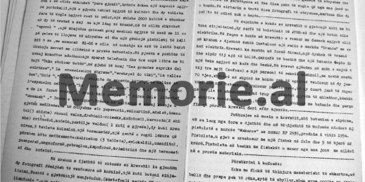 “Duke ndjekur rrugën që ka bërë predha në trup, në jastëk, batanije dhe deri në dyshek, del se viktima…”/ Dokumentet e panjohura arkivore, me fotot dhe akt-ekspertizën e ish-kryeministrit Mehmet Shehu