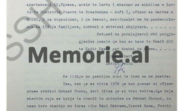 “Fëmijët e Mehmetit ishin të degjeneruar, Marjeta pinte në shtëpi me Bashkimin dhe vetëm me këmishë nate, bashkë me Ismail Kadarenë e Elenën, në ora 0.3, të natës, shkonin…”/ Dëshmia e bujshme në hetuesi, e oficerit të shoqërimit