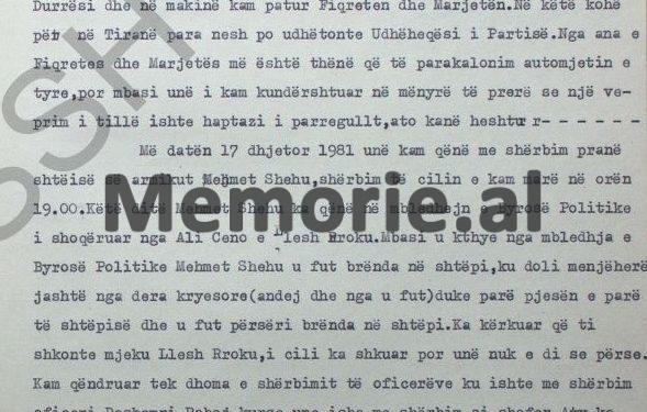 “Kur nuk pranova të parakaloja makinën e Enverit, që ma kërkuan Fiqretja me Marjetën, rrugës në kthim nga Durrësi, ato më thanë…”/ Dëshmia në hetuesi e ish-shoferit të Mehmet Shehut