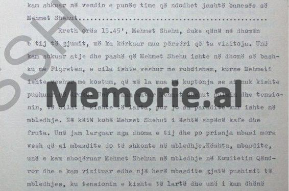 “Kur na u komunikua ngjarja, unë dorzova çelsat ku mbaheshin armët e Mehmet Shehut dhe më pas, zbritëm kufomën e tij në kat të parë, së bashku me…”/ Dëshmia e oficerit të shoqërimit të ish-kryeministrit