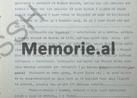 “Më 17 dhjetor 1981, pasi Mehmet Shehu shkoi në mbledhjen e Byrosë, unë me teknikun, kontrolluam telefonat e vilës së tij, me urdhër të…”/ Dëshmia e bujshme në hetuesi, e ish-oficerit të grupit shoqërimit