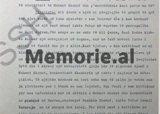“Në shtëpinë e Mehmet Shehut në Durrës, futej Ismail Kadareja me të shoqen dhe laheshin në pishinë, kurse Rikard Ljarja, shkonte aty…”/ Dëshmia në hetuesi e ish-ministrit të Brendshëm, Feçor Shehu