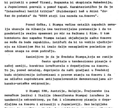 “Sipas shtypit grek, trazirat e ’81-it në Kosovë, do të çonin një konflikt midis Jugosllavisë dhe Shqipërisë, ku sovjetikët, do t’i dilnin në ndihmë Tiranës dhe……”/ Refleksionet e publicistit të njohur nga Shkupi
