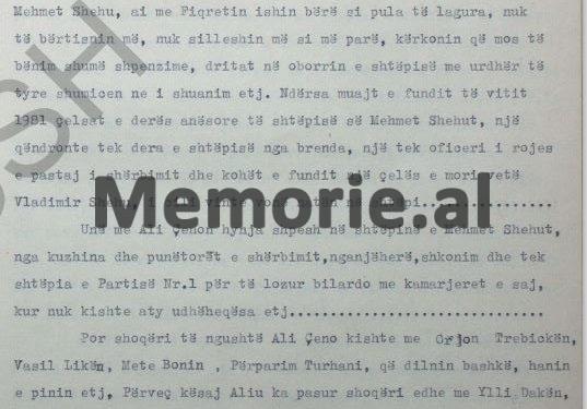 “Në vitin 1981, Ismail Kadareja, po merrej me një skenar për filmat që do bëheshin për Mehmet Shehun, kurse Dritëro Agolli me Virgjil Kulen…”! / Dëshmia e rrallë në hetuesi, e oficerit të grupit të shoqërimit