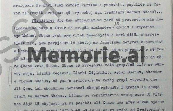 “Kur doli Mehmeti nga takimi me Enverin, ishte bërë për të ardhur keq, dyll i verdhë në fytyrë dhe i merreshin këmbët rrugës, u mbyll brenda dhe…”/ Dëshmia e rrallë në hetuesi e, truprojës të ish-kryeministrit Shehu