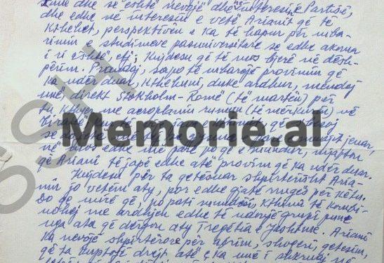 “I dashur Taqi, të lutem Gani, si shok, si vëlla, kujdesuni për Skënderin, i qëndroni afër dhe mos e lini që…”/ Zbulohen letrat e Mehmet Shehut, për oficerin e Sigurimit dhe ambasadorin në Suedi, 3 dhjetor 1981